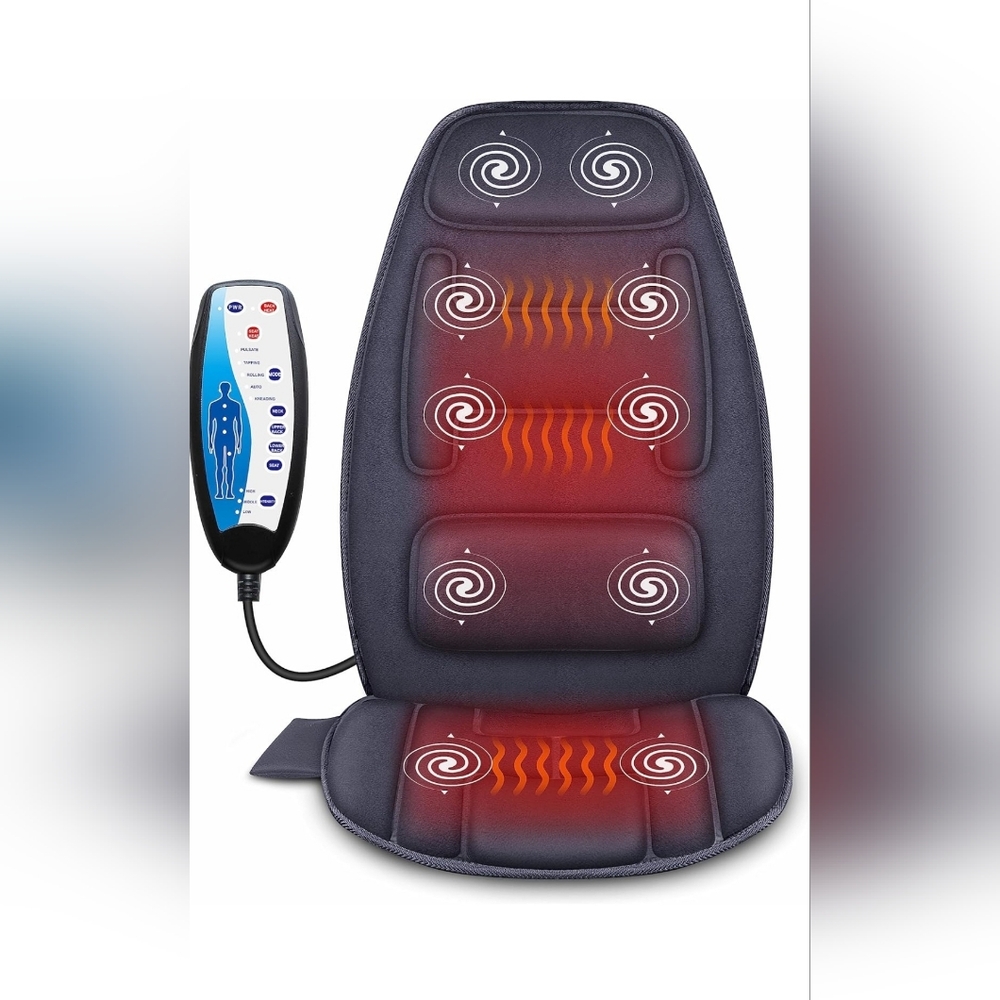 Snailax Massage Cushion with Heat - Full Back & Thigh Relief